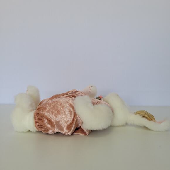 Vintage 1993 TY "The Attic Treasures Collection" Jointed Plush Long Eared Rabbit - Picture 8 of 14